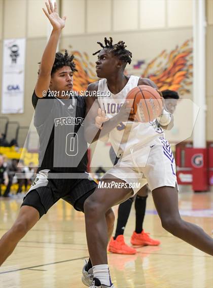 Thumbnail 1 in Legacy Early College vs. Prolific Prep of Napa Christian (Hoophall West Tournament) photogallery.