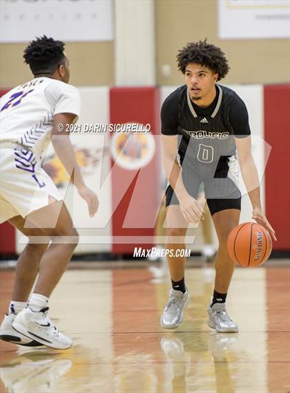 Thumbnail 1 in Legacy Early College vs. Prolific Prep of Napa Christian (Hoophall West Tournament) photogallery.