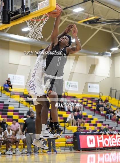 Thumbnail 1 in Legacy Early College vs. Prolific Prep of Napa Christian (Hoophall West Tournament) photogallery.