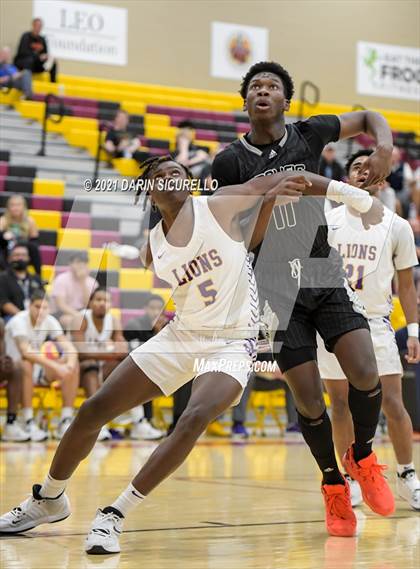 Thumbnail 2 in Legacy Early College vs. Prolific Prep of Napa Christian (Hoophall West Tournament) photogallery.