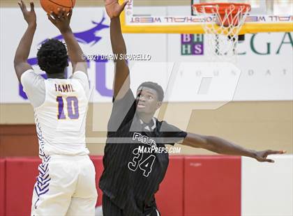 Thumbnail 1 in Legacy Early College vs. Prolific Prep of Napa Christian (Hoophall West Tournament) photogallery.