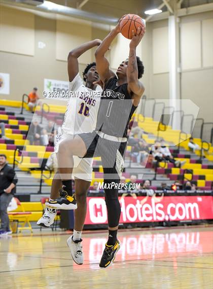 Thumbnail 1 in Legacy Early College vs. Prolific Prep of Napa Christian (Hoophall West Tournament) photogallery.