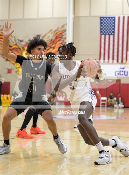 Thumbnail 3 in Legacy Early College vs. Prolific Prep of Napa Christian (Hoophall West Tournament) photogallery.