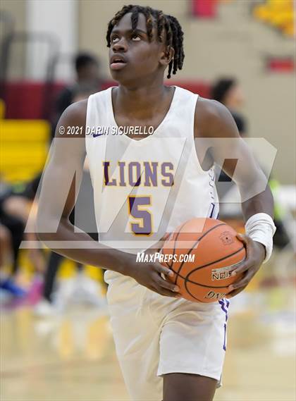 Thumbnail 1 in Legacy Early College vs. Prolific Prep of Napa Christian (Hoophall West Tournament) photogallery.