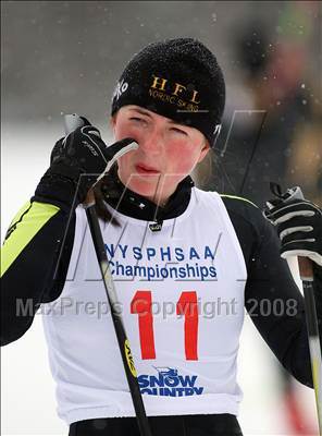 Thumbnail 1 in NYSPHSAA Girls 7.5K Nordic Skate Race @ Lake Placid photogallery.