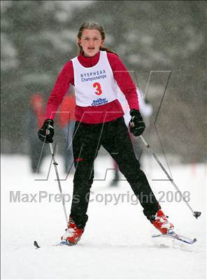Thumbnail 1 in NYSPHSAA Girls 7.5K Nordic Skate Race @ Lake Placid photogallery.