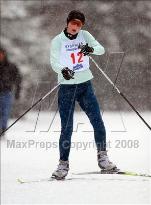 Thumbnail 3 in NYSPHSAA Girls 7.5K Nordic Skate Race @ Lake Placid photogallery.