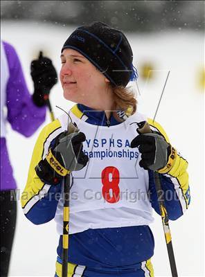 Thumbnail 2 in NYSPHSAA Girls 7.5K Nordic Skate Race @ Lake Placid photogallery.