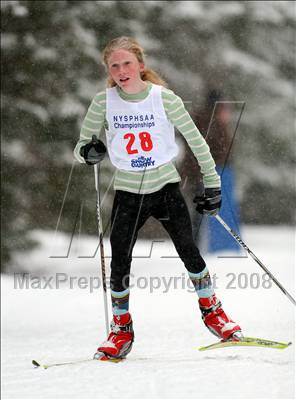 Thumbnail 3 in NYSPHSAA Girls 7.5K Nordic Skate Race @ Lake Placid photogallery.