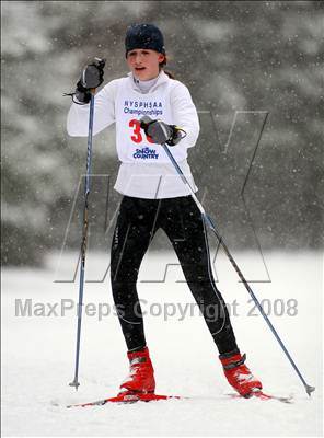 Thumbnail 1 in NYSPHSAA Girls 7.5K Nordic Skate Race @ Lake Placid photogallery.