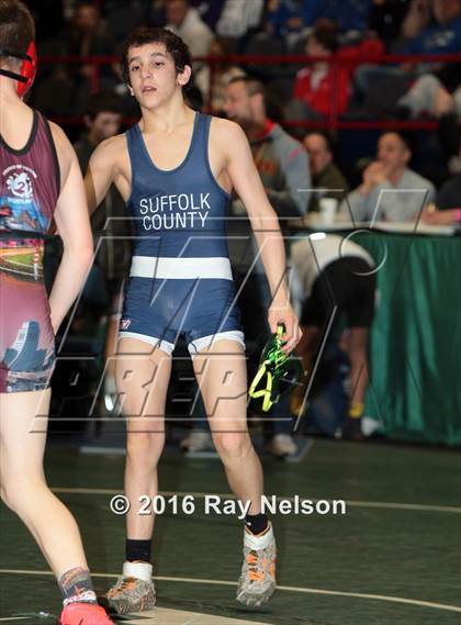 Thumbnail 3 in NYSPHSAA Championships (Division I Semifinals, 99-126 Lbs.) photogallery.