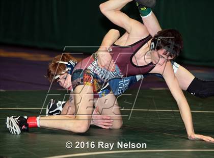 Thumbnail 1 in NYSPHSAA Championships (Division I Semifinals, 99-126 Lbs.) photogallery.