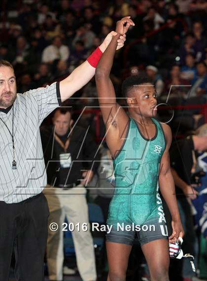 Thumbnail 2 in NYSPHSAA Championships (Division I Semifinals, 99-126 Lbs.) photogallery.