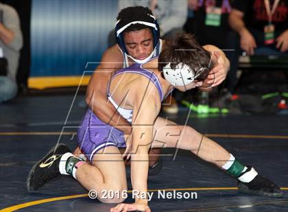 Thumbnail 3 in NYSPHSAA Championships (Division I Semifinals, 99-126 Lbs.) photogallery.