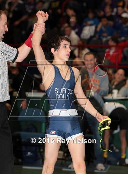 Thumbnail 2 in NYSPHSAA Championships (Division I Semifinals, 99-126 Lbs.) photogallery.