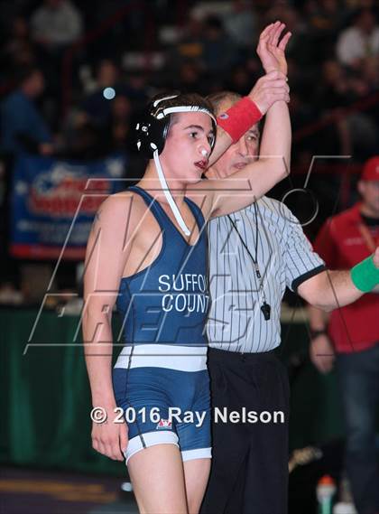 Thumbnail 3 in NYSPHSAA Championships (Division I Semifinals, 99-126 Lbs.) photogallery.