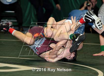 Thumbnail 1 in NYSPHSAA Championships (Division I Semifinals, 99-126 Lbs.) photogallery.