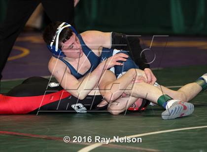 Thumbnail 1 in NYSPHSAA Championships (Division I Semifinals, 99-126 Lbs.) photogallery.