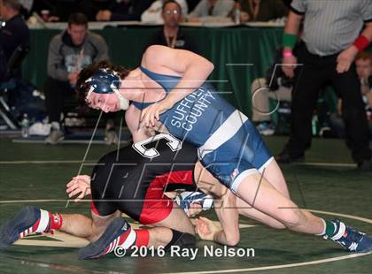 Thumbnail 3 in NYSPHSAA Championships (Division I Semifinals, 99-126 Lbs.) photogallery.