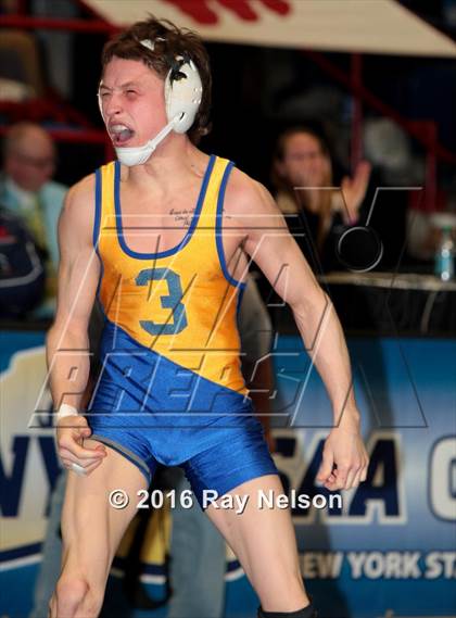 Thumbnail 1 in NYSPHSAA Championships (Division I Semifinals, 99-126 Lbs.) photogallery.