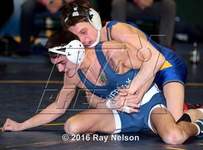 Thumbnail 1 in NYSPHSAA Championships (Division I Semifinals, 99-126 Lbs.) photogallery.
