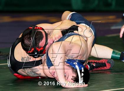 Thumbnail 1 in NYSPHSAA Championships (Division I Semifinals, 99-126 Lbs.) photogallery.