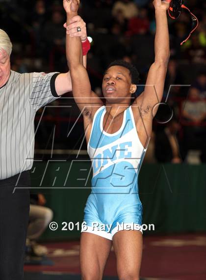 Thumbnail 2 in NYSPHSAA Championships (Division I Semifinals, 99-126 Lbs.) photogallery.