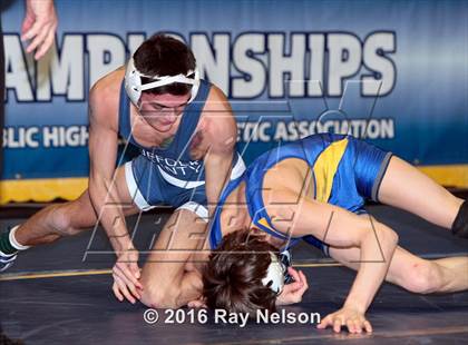 Thumbnail 3 in NYSPHSAA Championships (Division I Semifinals, 99-126 Lbs.) photogallery.
