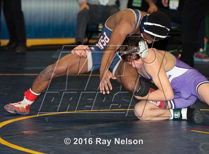 Thumbnail 1 in NYSPHSAA Championships (Division I Semifinals, 99-126 Lbs.) photogallery.