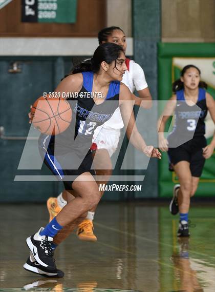 Thumbnail 2 in Woodside Priory vs. McClatchy (MLK Showcase) photogallery.