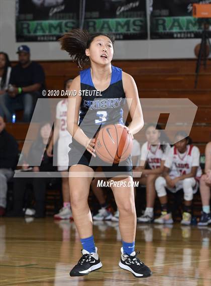 Thumbnail 2 in Woodside Priory vs. McClatchy (MLK Showcase) photogallery.