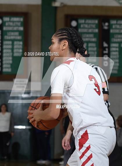 Thumbnail 2 in Woodside Priory vs. McClatchy (MLK Showcase) photogallery.