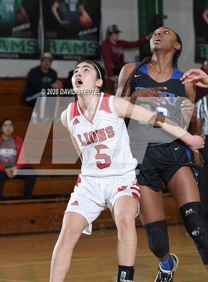 Thumbnail 2 in Woodside Priory vs. McClatchy (MLK Showcase) photogallery.