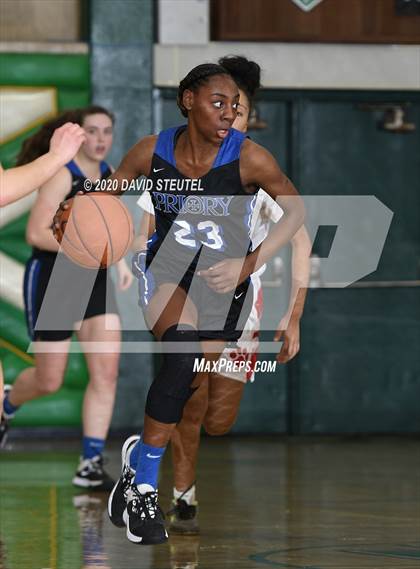 Thumbnail 1 in Woodside Priory vs. McClatchy (MLK Showcase) photogallery.