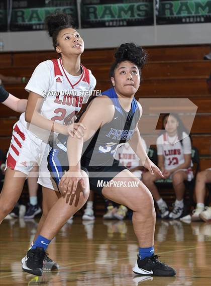 Thumbnail 3 in Woodside Priory vs. McClatchy (MLK Showcase) photogallery.