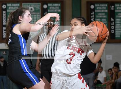 Thumbnail 2 in Woodside Priory vs. McClatchy (MLK Showcase) photogallery.