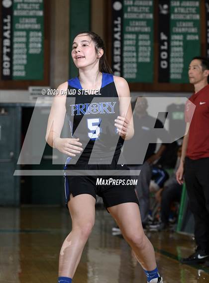 Thumbnail 2 in Woodside Priory vs. McClatchy (MLK Showcase) photogallery.