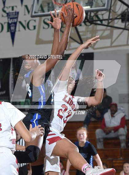 Thumbnail 3 in Woodside Priory vs. McClatchy (MLK Showcase) photogallery.