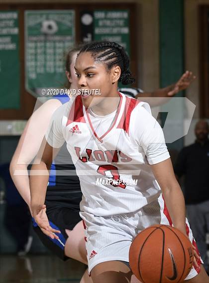 Thumbnail 3 in Woodside Priory vs. McClatchy (MLK Showcase) photogallery.