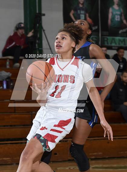 Thumbnail 3 in Woodside Priory vs. McClatchy (MLK Showcase) photogallery.