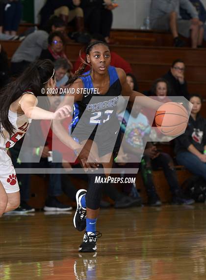 Thumbnail 3 in Woodside Priory vs. McClatchy (MLK Showcase) photogallery.