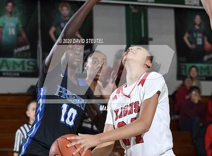 Thumbnail 3 in Woodside Priory vs. McClatchy (MLK Showcase) photogallery.