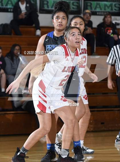 Thumbnail 3 in Woodside Priory vs. McClatchy (MLK Showcase) photogallery.