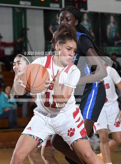 Thumbnail 3 in Woodside Priory vs. McClatchy (MLK Showcase) photogallery.