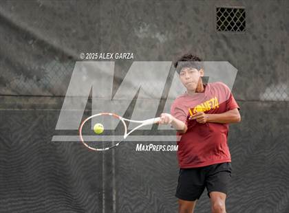 Thumbnail 1 in UIL Tennis 1A & 2A Boys Quarterfinal photogallery.