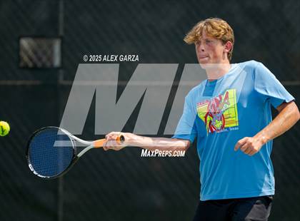 Thumbnail 2 in UIL Tennis 1A & 2A Boys Quarterfinal photogallery.