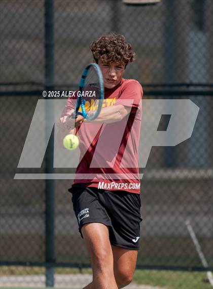 Thumbnail 2 in UIL Tennis 1A & 2A Boys Quarterfinal photogallery.