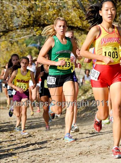 Thumbnail 2 in CIF State Cross Country Championships (Girls Division II) photogallery.