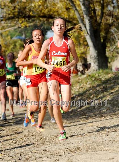 Thumbnail 1 in CIF State Cross Country Championships (Girls Division II) photogallery.
