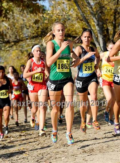 Thumbnail 2 in CIF State Cross Country Championships (Girls Division II) photogallery.